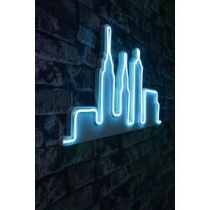 Wallity Ukrasna plastična LED rasvjeta, City Skyline - Blue