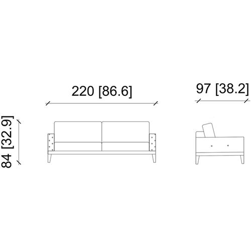 Lale - Cream Cream 3-Seat Sofa-Bed slika 5