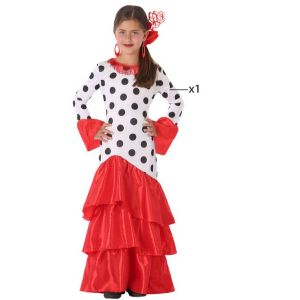 Svečana odjeća za djecu Crvena Plesačica Flamenka Španjolska (1 Dijelovi) 7-9 Godina