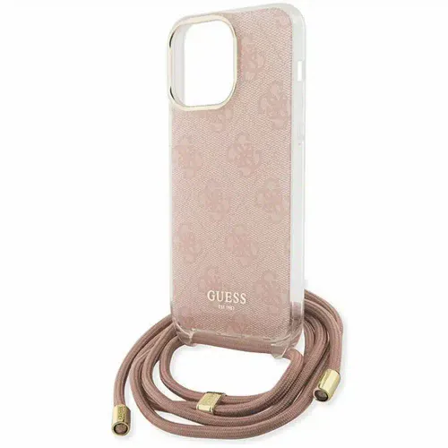 Originalna GUESS Hardcase GUHCP15XHC4SEP torbica za iPhone 15 Pro Max (Crossbody Cord 4G Print / roza) slika 5