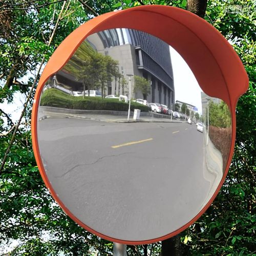 Konveksno vanjsko prometno ogledalo od PC plastike narančasto 45 cm slika 15