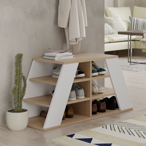 Pyramid Shoe Bench - Oak, White Oak
White Shoe Cabinet slika 2