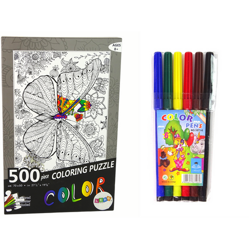 Puzzle za bojanje 500kom. leptir slika 1