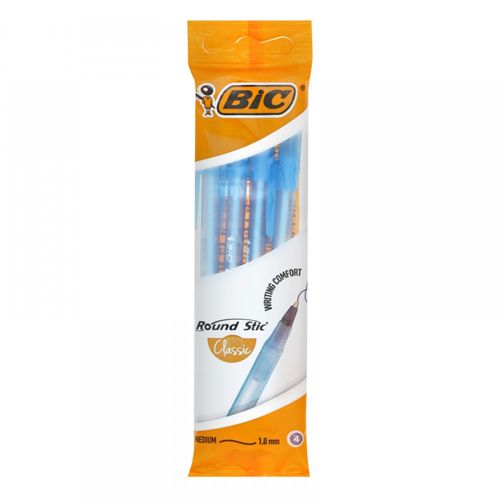 BiC ROUND STICK kemijska plava  4 kom u pakiranju slika 1