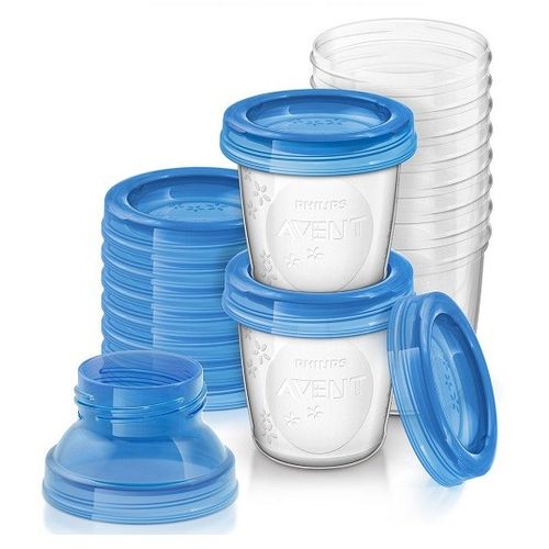 Avent Via šolje sa poklopcima i adapterima - set 10komada + 2 adaptera 1602 slika 1