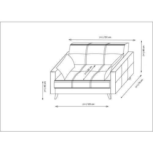 Atelier Del Sofa Dvosjed, Polya - Tile Red slika 8