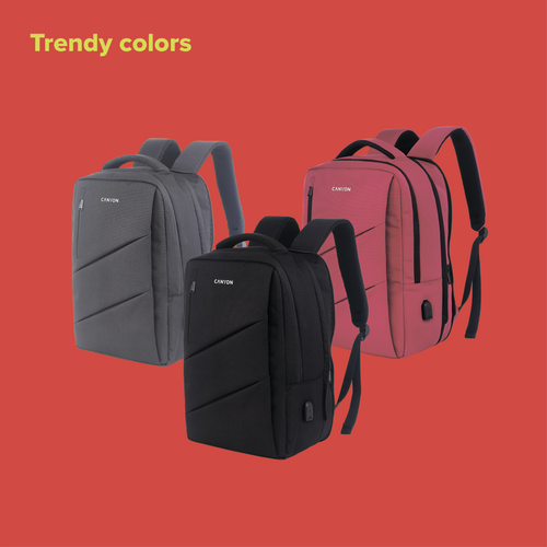 CANYON BPE-5, Laptop backpack, Black slika 8