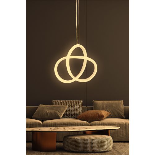 Aurigae White-Yellow Light White Chandelier slika 1