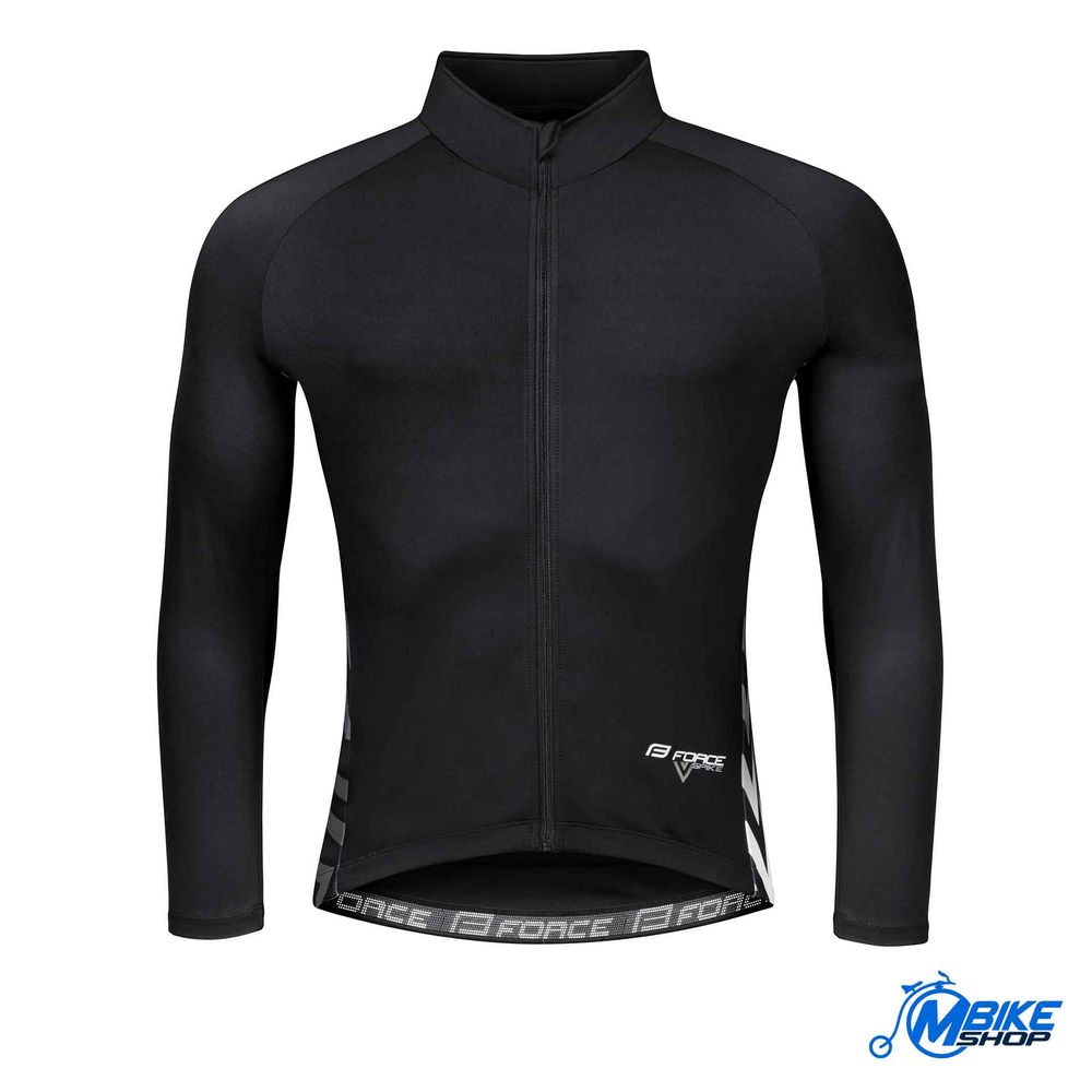 Force Majica dugih rukava za biciklizam Spike Black/White slika 1