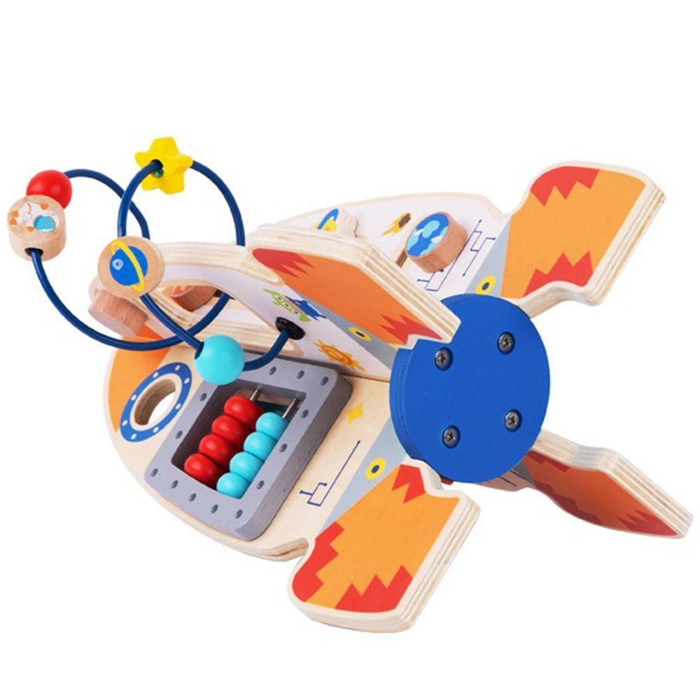 Tooky toy velika drvena obrazovna igračka, višenamjenska raketa slika 5