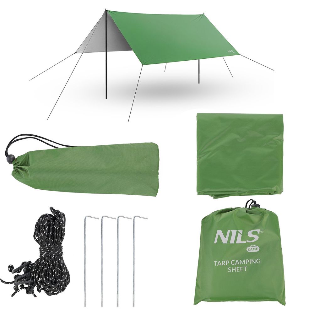 Nc17107 cerada za kampiranje 300x300 cm zelena nils camp slika 4