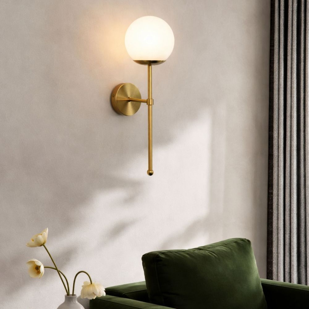 Zidna Lampa 242431 - Zlatna i Bijela slika 1