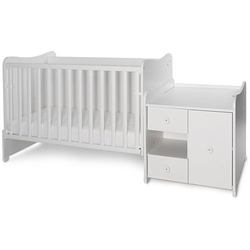 LORELLI MiniMAX Modularni krevetić 4in1 s Mehanizmom Ljuljanja White/Milky Green 190x72 cm   slika 4