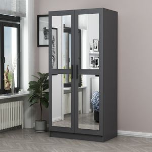 Woody Fashion Garderoba, Kale Mirror Anthracite - 190