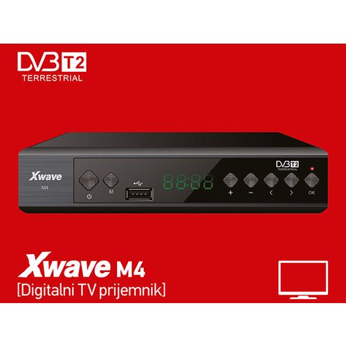 Xwave M4 DVB-T2 Set Top Box,LED,scart,HDMI,USB,media player,metalno kućište slika 3