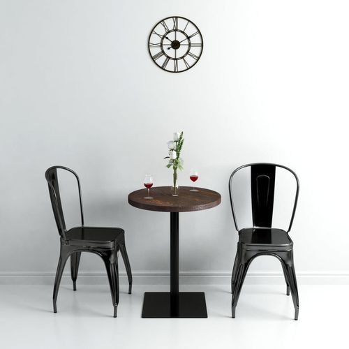 Okrugli stol za bistro od MDF-a i čelika 60 x 75 cm tamni pepeljasti slika 23