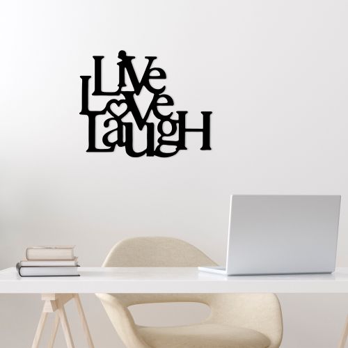 Wallity Metalna zidna dekoracija, Live-Love-Laugh slika 2