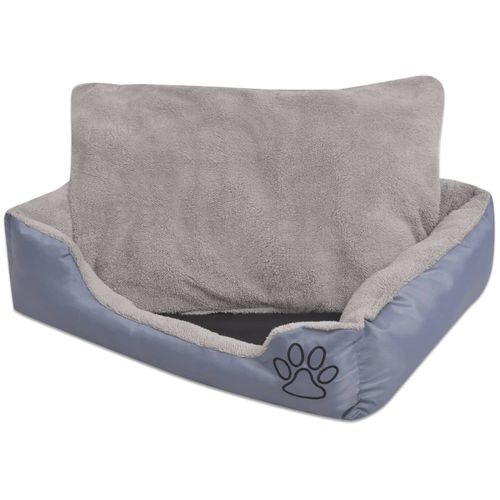 Krevet za pse s podstavljenim jastukom veličina XL sivi slika 26