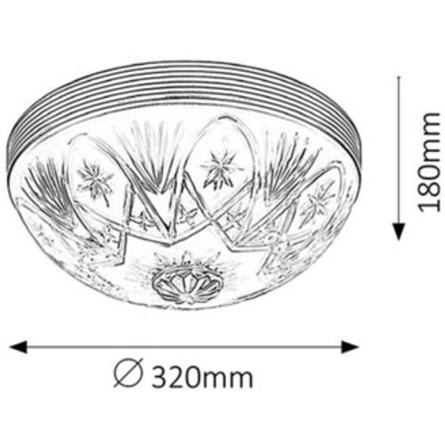 Rabalux Annabella plafonska lampa E27 2x60W bronza Klasična rasveta slika 2