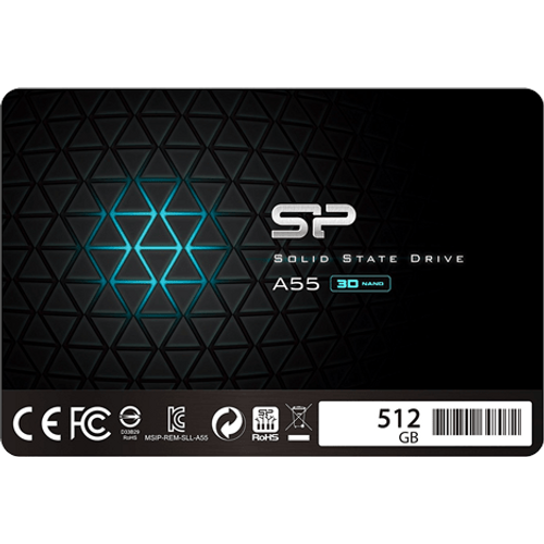 Silicon Power SP512GBSS3A55S25 2.5" 512GB SSD, SATA III, A55, TLC, Read up to 500MB/s, Write up to 450MB/s slika 1