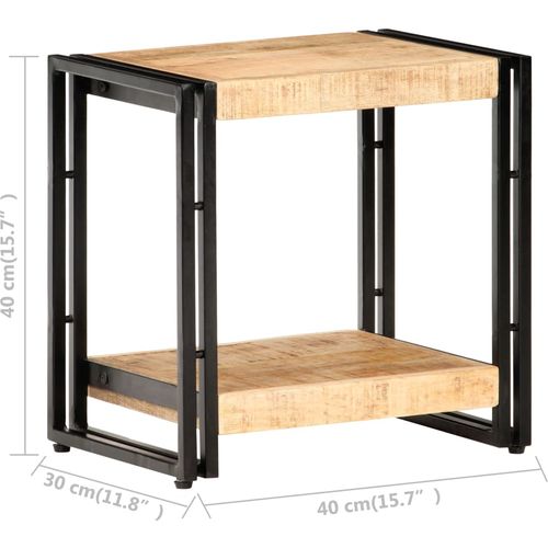 Bočni stolić 40 x 30 x 40 cm od grubog drva manga slika 32