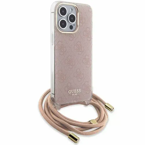 Originalna GUESS Hardcase GUHCP15LHC4SEP torbica za iPhone 15 Pro (Crossbody Cord 4G Print / pink) slika 6