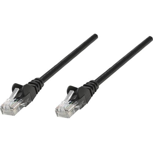 Intellinet 320740 RJ45 mrežni kabel, Patch kabel cat 5e U/UTP 1.00 m crna  1 St. slika 1