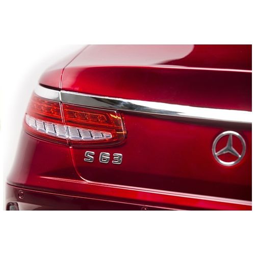 Licencirani auto na akumulator Mercedes S63 - crveni/lakirani slika 9