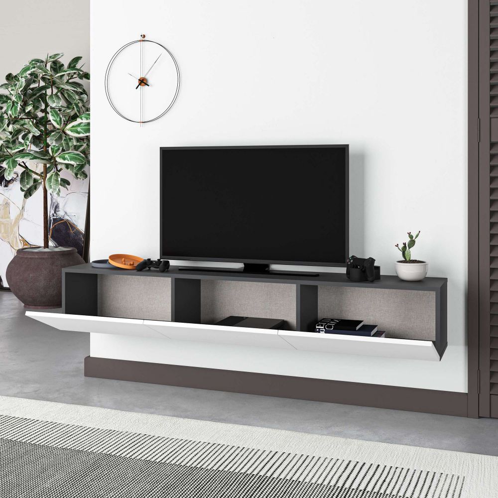 TV Stalak Francy 180 - Antracit i Bijela slika 2