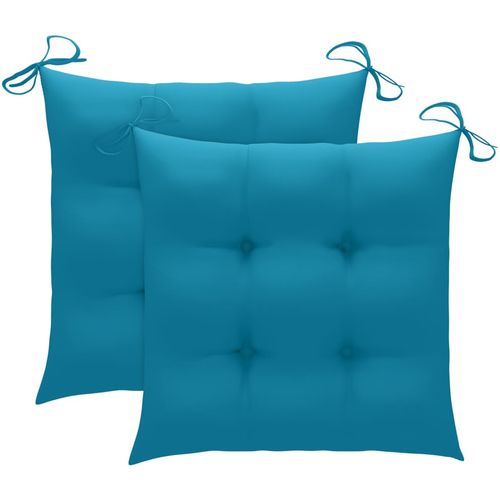 Jastuci za stolice 2 kom plavi 50 x 50 x 7 cm od tkanine slika 1