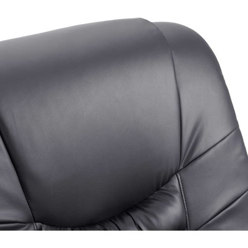 Masažna fotelja od umjetne kože siva slika 7