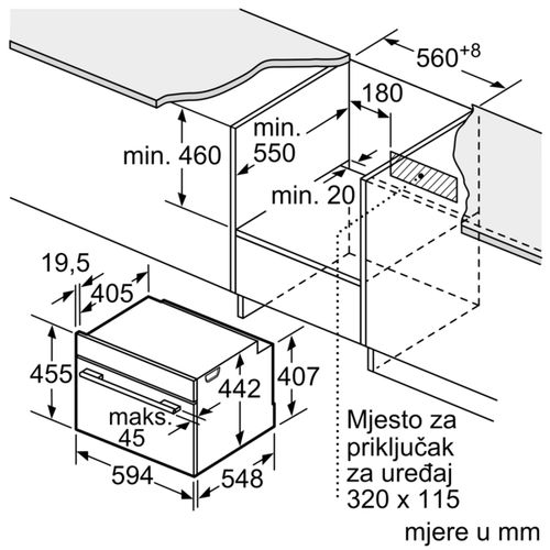 Bosch kompaktna pećnica s funkcijom pare i funkcijom dodavanja pare CSG7361B1 slika 12