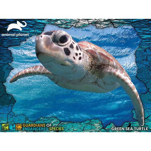 Puzzle 3D - Zelena morska kornjača 100 kom 31x23cm animal planet slika 2