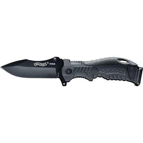 Walther P99 Knife 5.0749 outdoor nož s futrorom, s umetcima u rukohvatu  crna slika 5