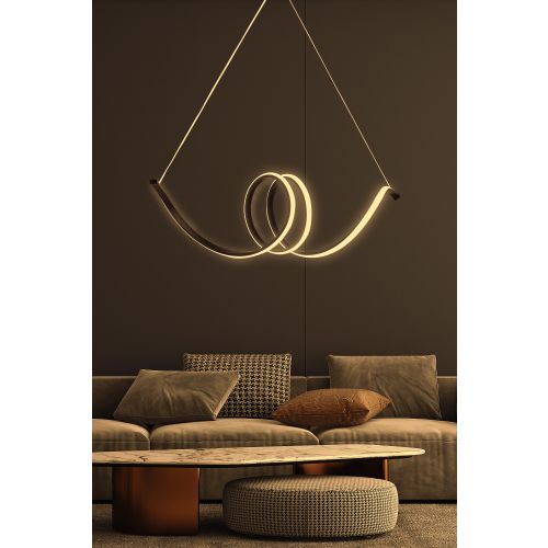 Eridani Black-Yellow Light Black Chandelier slika 1