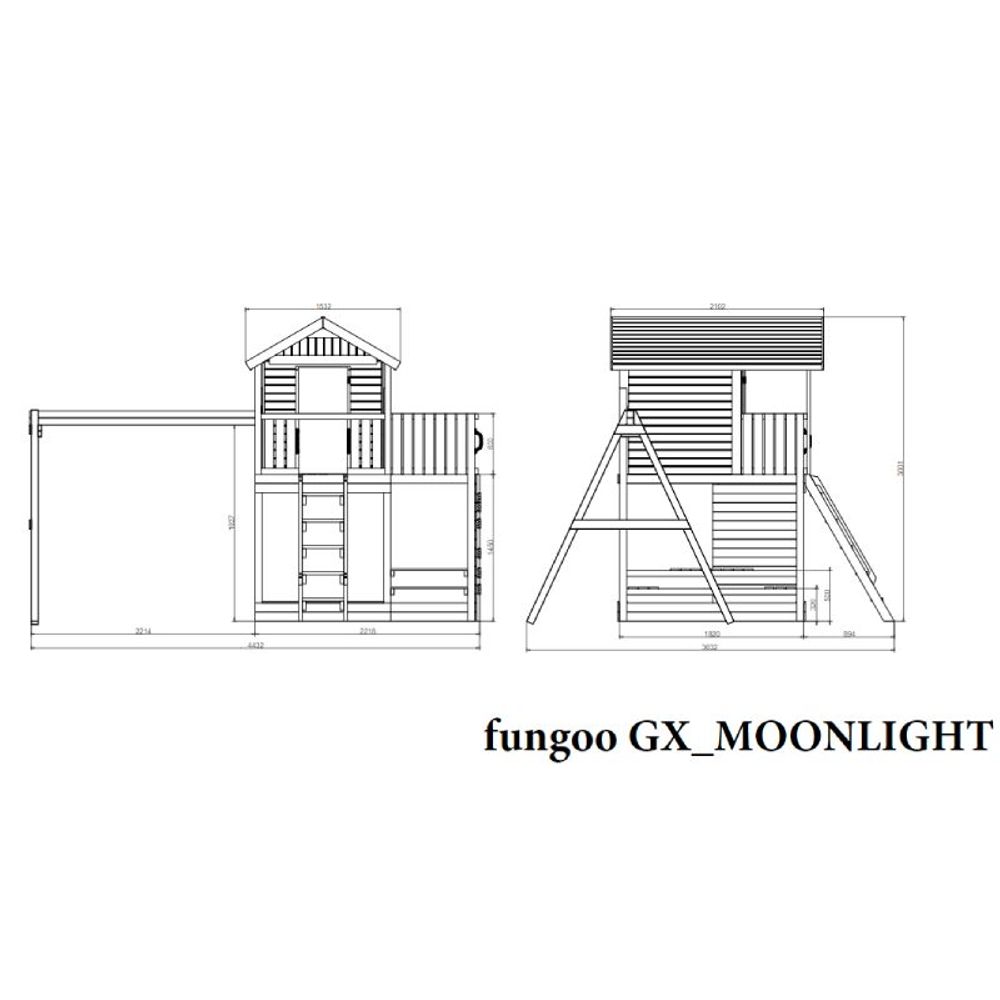Fungoo Set MOONLIGHT - Drveno dječije igralište slika 6