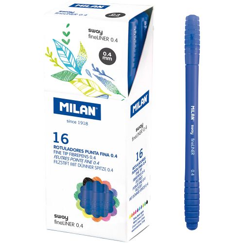 Flomaster fineliner MILAN 0,4 SWAY plavi slika 1