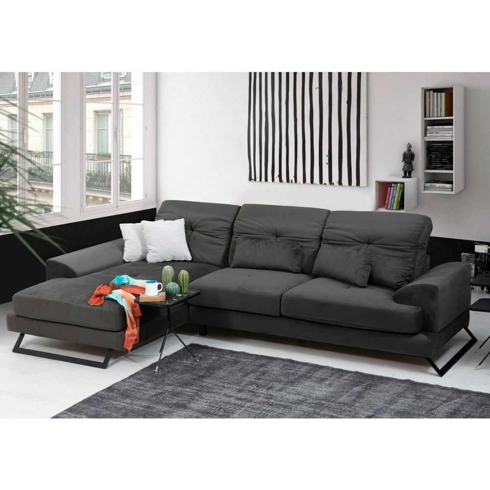 Ugaona Sofa Frido Corner Left (Chl+3R) u Antracit Boji slika 4