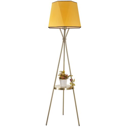 Venedik sehpalı eskitme lambader altıgen hardal abajurlu Mustard Floor Lamp slika 3