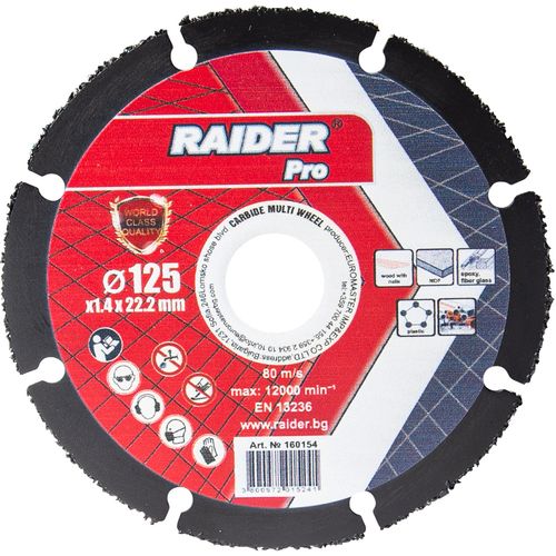 RAIDER Carbide Multi Wheel rezna ploča, 125x22,2 mm slika 1