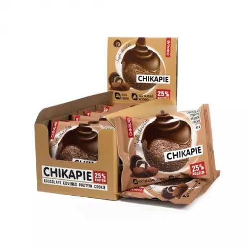 CHIKALAB - CHIKAPIE Čokoladom preliven proteinski cookie sa punjenjem Triple Choco 60g slika 1