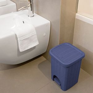 Kanta za smeće za kupatilo Elegance bijela/plava