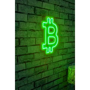 Wallity Ukrasna plastična LED rasvjeta, Bitcoin - Green