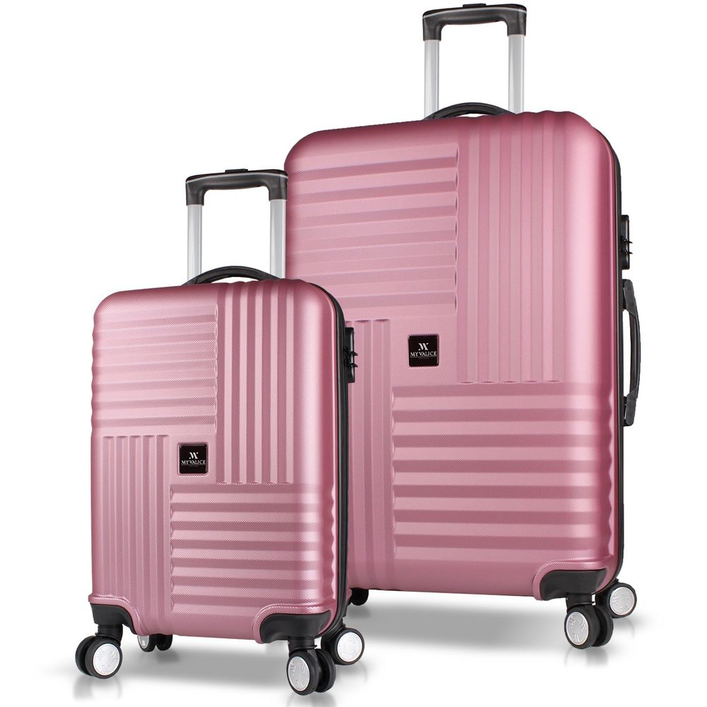 Set Kofera 8319 u Roze Zlatu (2 Komada) slika 1