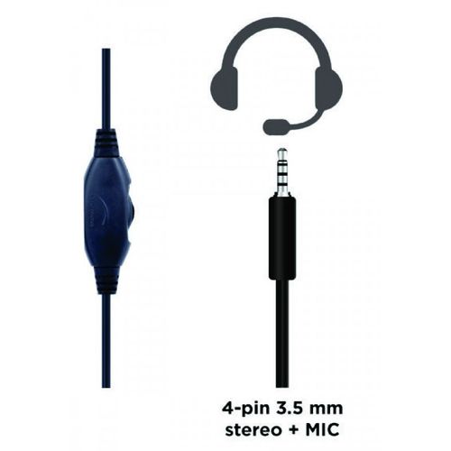 GHS-05-B Gembird Stereo gejmerske slusalice sa mikrofonom+volume kontrolom 3.5mm BLUE slika 3