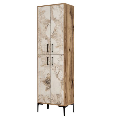 Woody Fashion Komoda s više namjena, Berlin A - Walnut, White Marble slika 5