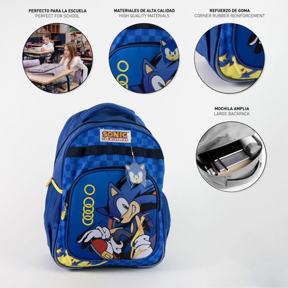 Sonic the Hedgehog ruksak 42 cm prilagodljiv za kolica slika 8