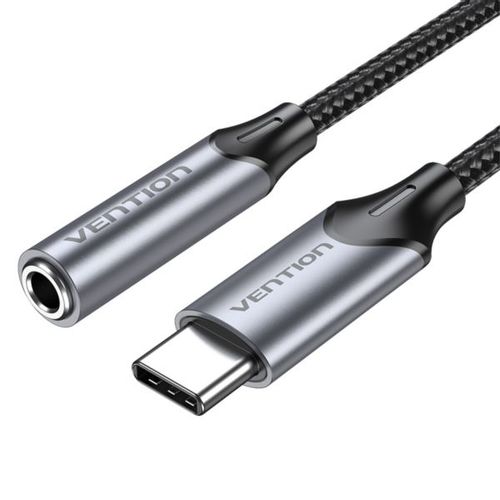 Vention USB-C Male to 3.5MM Earphone Jack With DAC Adapter 0.1M Gray slika 1