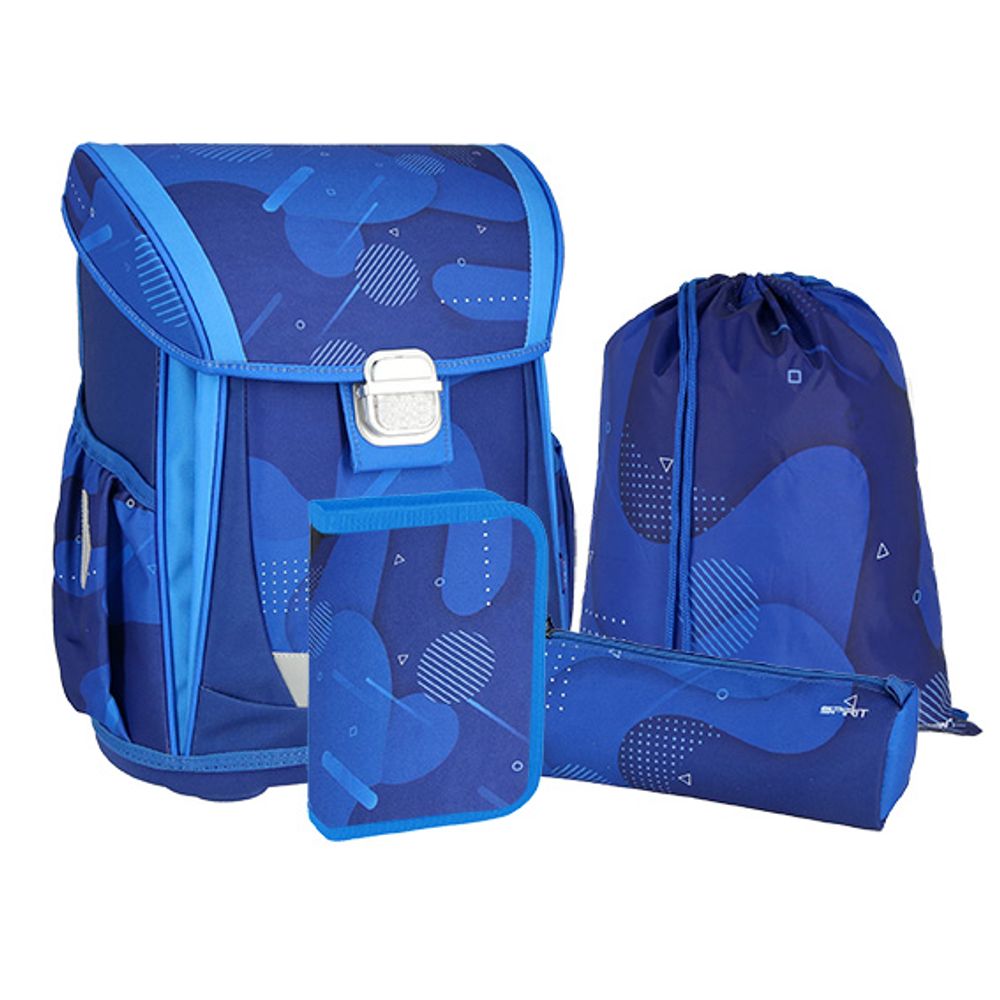 Spirit školski set "BLUE CLOUD" (anatomski ruksak + puna pernica + prazna pernica + vreća za patike) slika 1