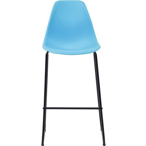 Barske stolice 6 kom plave plastične slika 3